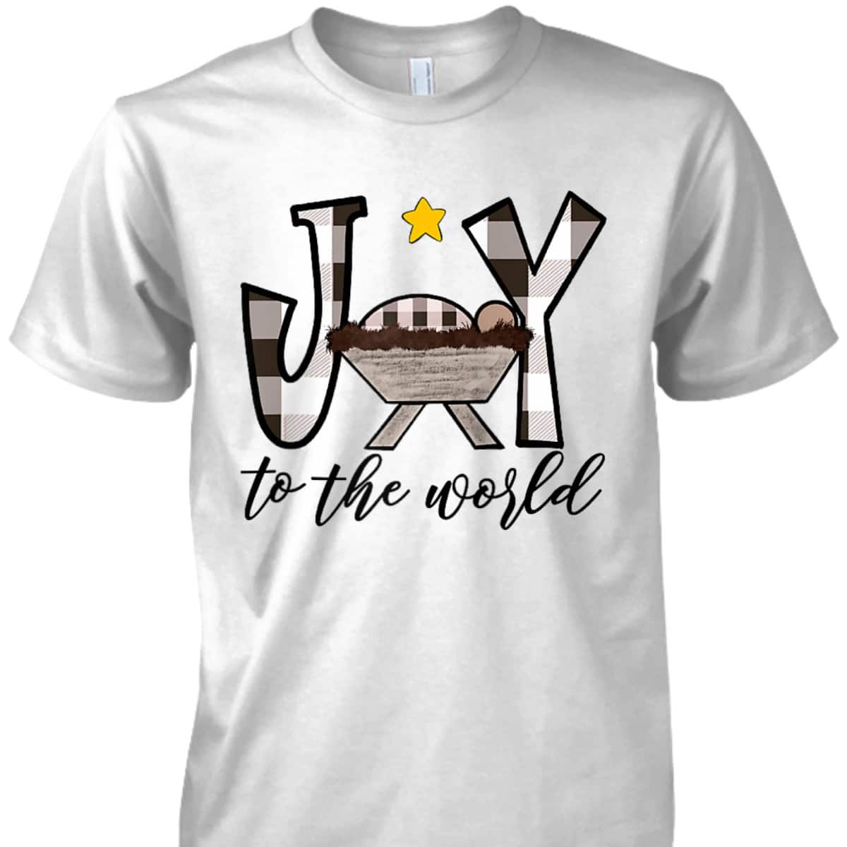 Joy To The World Baby Jesus In The Manger Christmas T-Shirt