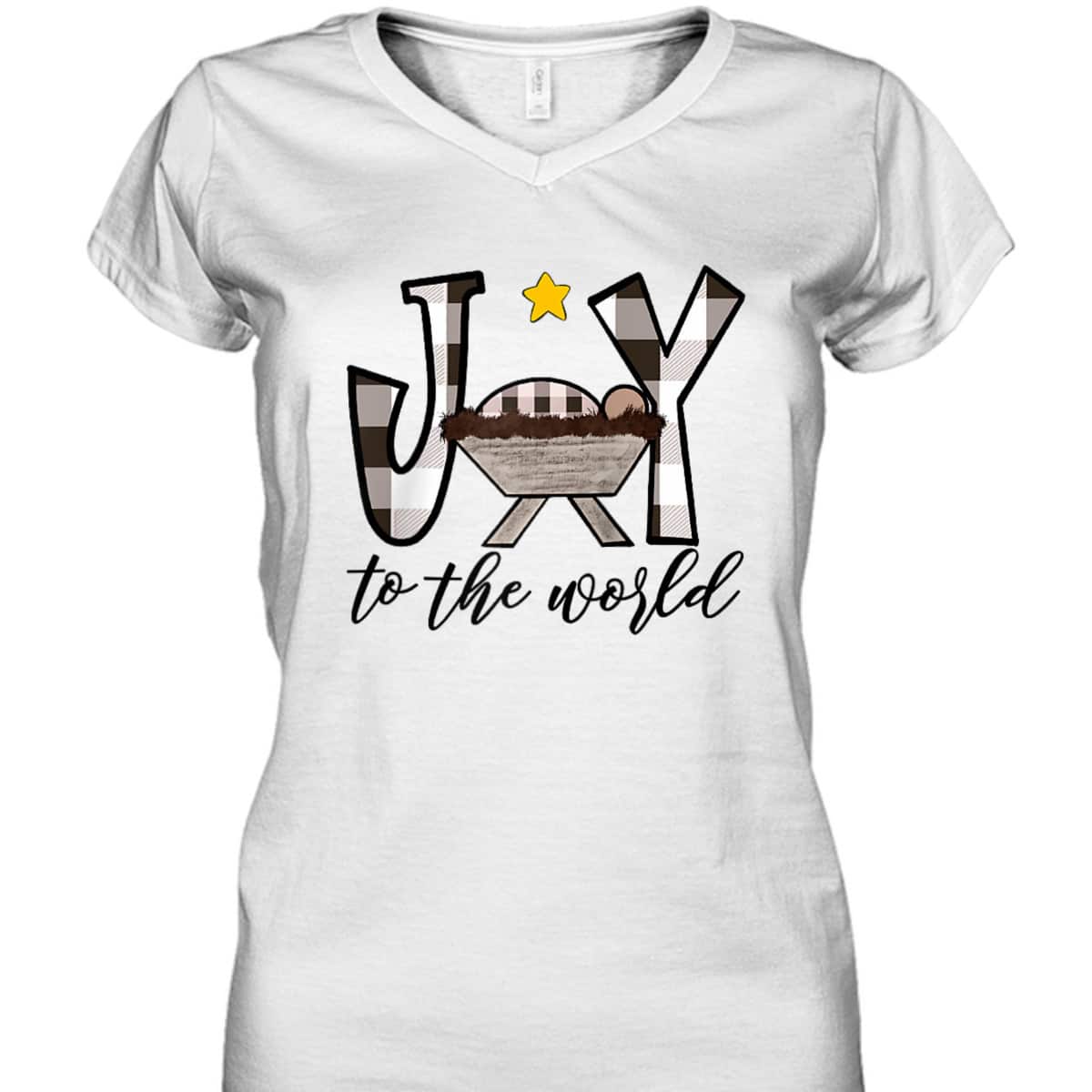 Joy To The World Baby Jesus In The Manger Christmas T-Shirt