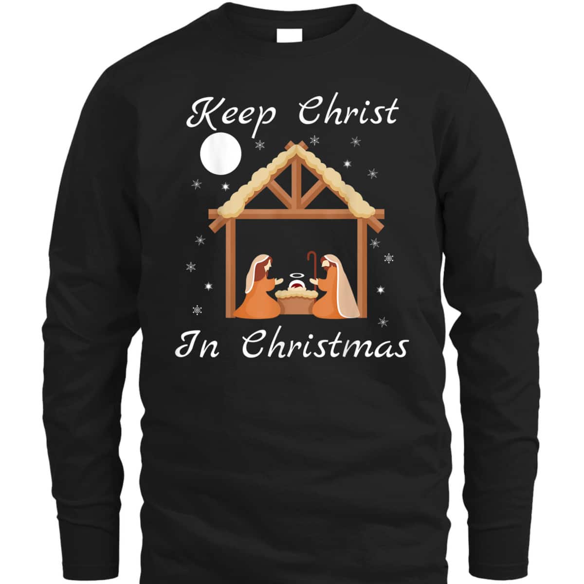 Keep Christ In Christmas Funny Jesus Christian Merry Xmas T-Shirt