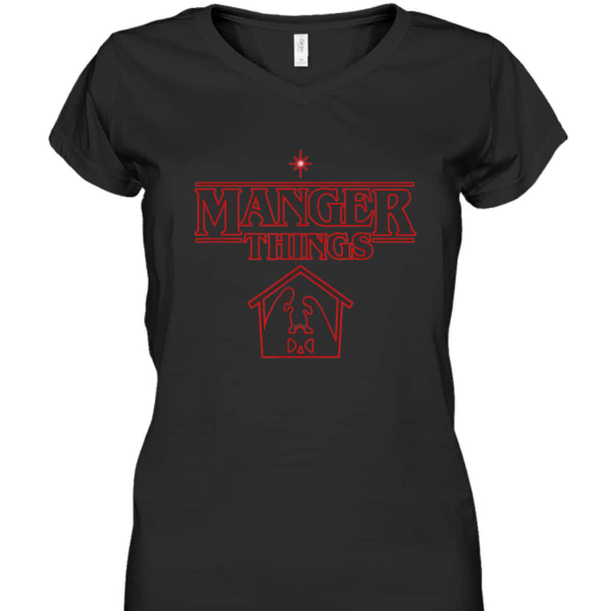 Manger Things Christmas Faith T-Shirt Religious Gift Manger Things Christmas Faith T-Shirt Religious Gift