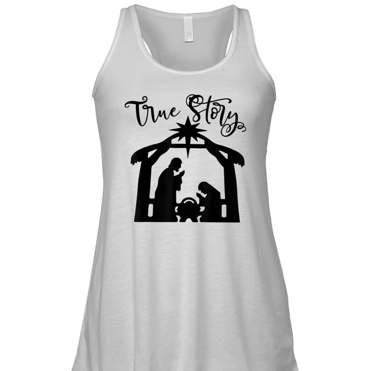 Religious Christian The Birth Of Jesus Christ Christmas True Story T-Shirt