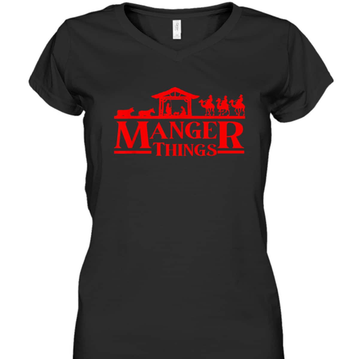 Christmas Sci Fi Manger Things Christian Nativity T-Shirt