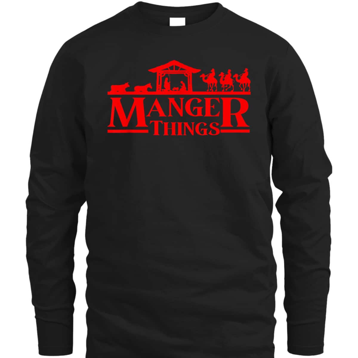 Christmas Sci Fi Manger Things Christian Nativity T-Shirt