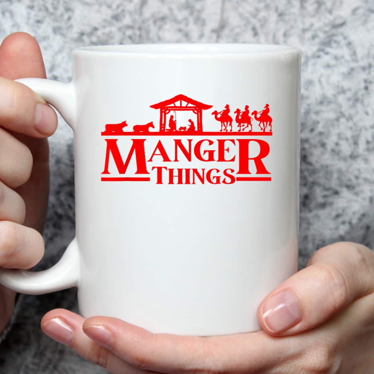 Christmas Sci Fi Manger Things Christian Nativity T-Shirt