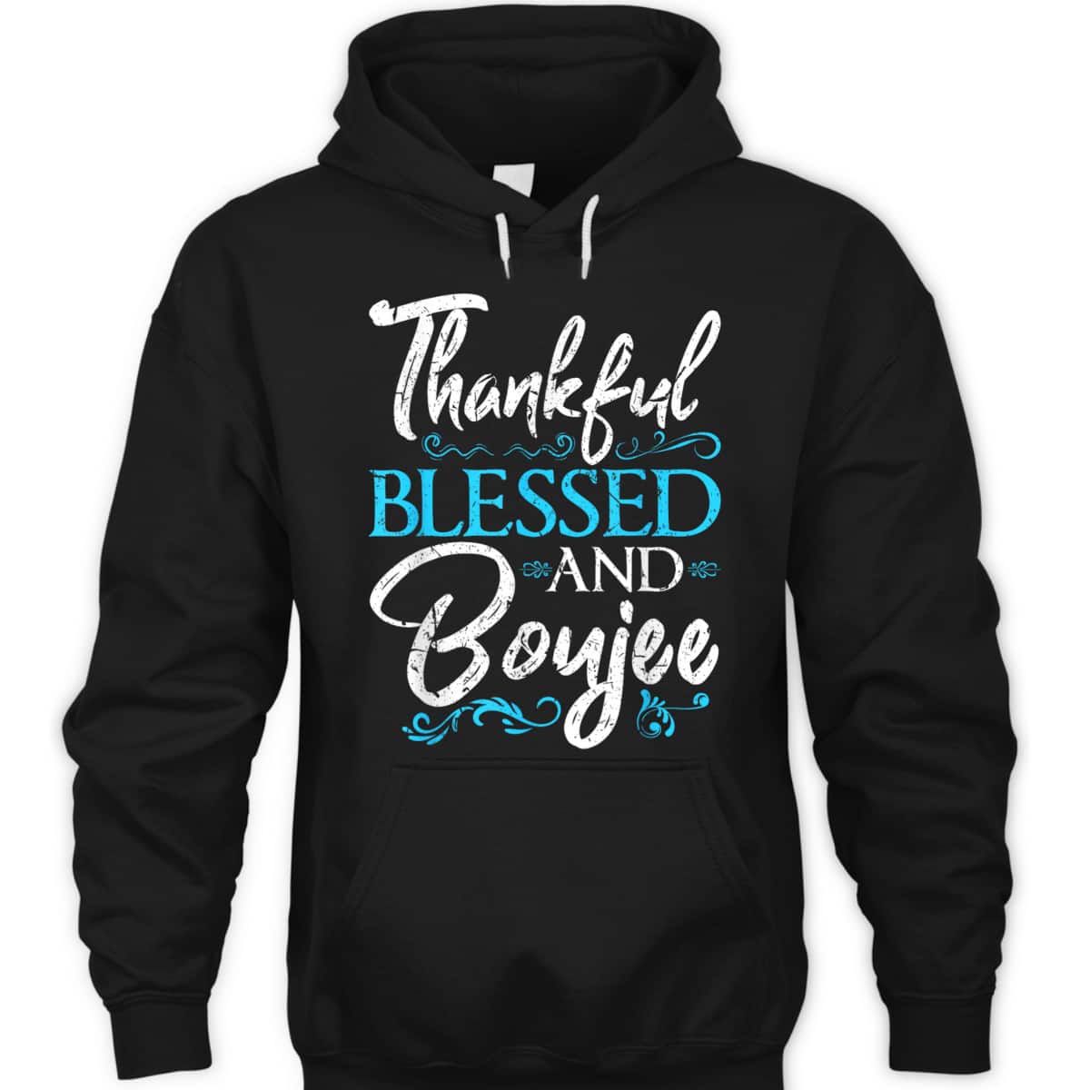 Thankful Blessed Boujee Christian Melanin Christmas Gift T-Shirt