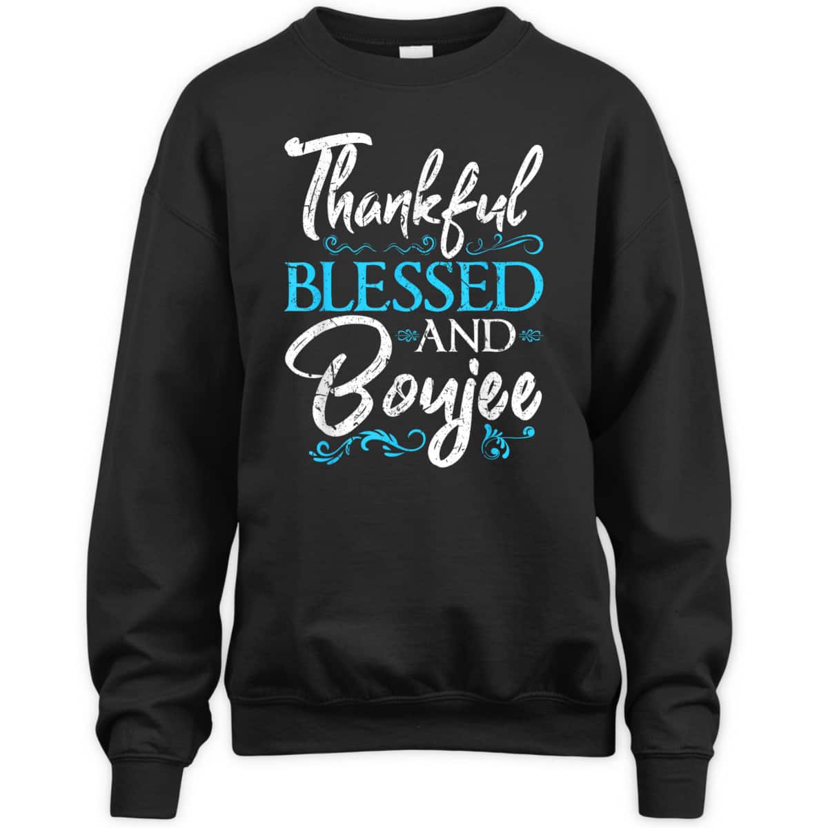 Thankful Blessed Boujee Christian Melanin Christmas Gift T-Shirt