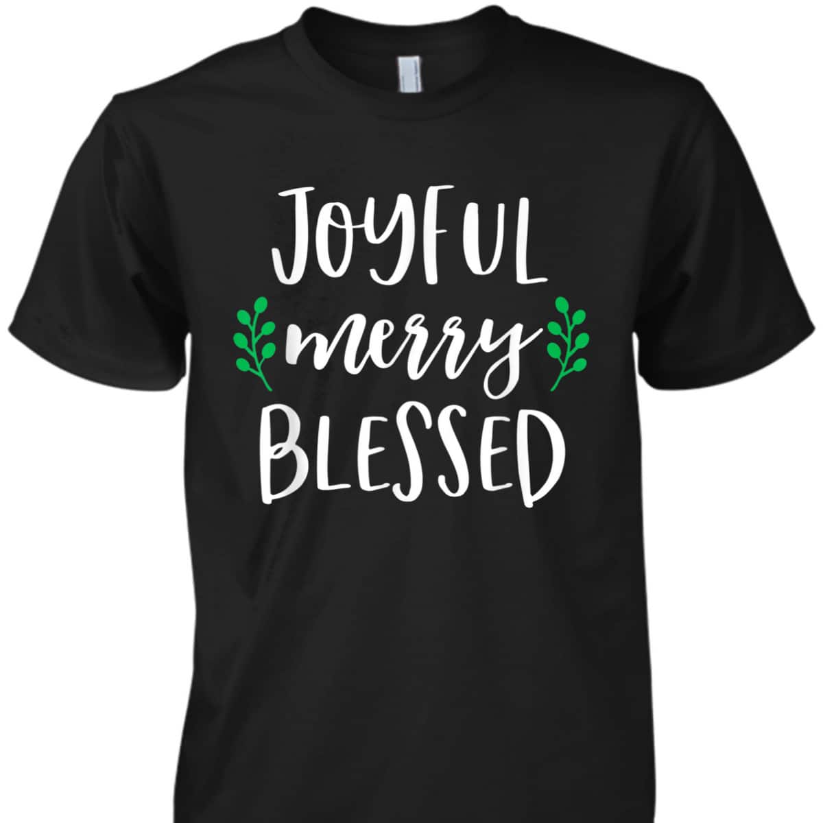 Cute Christmas Girls Joyful Merry Blessed XMas Christian T-Shirt