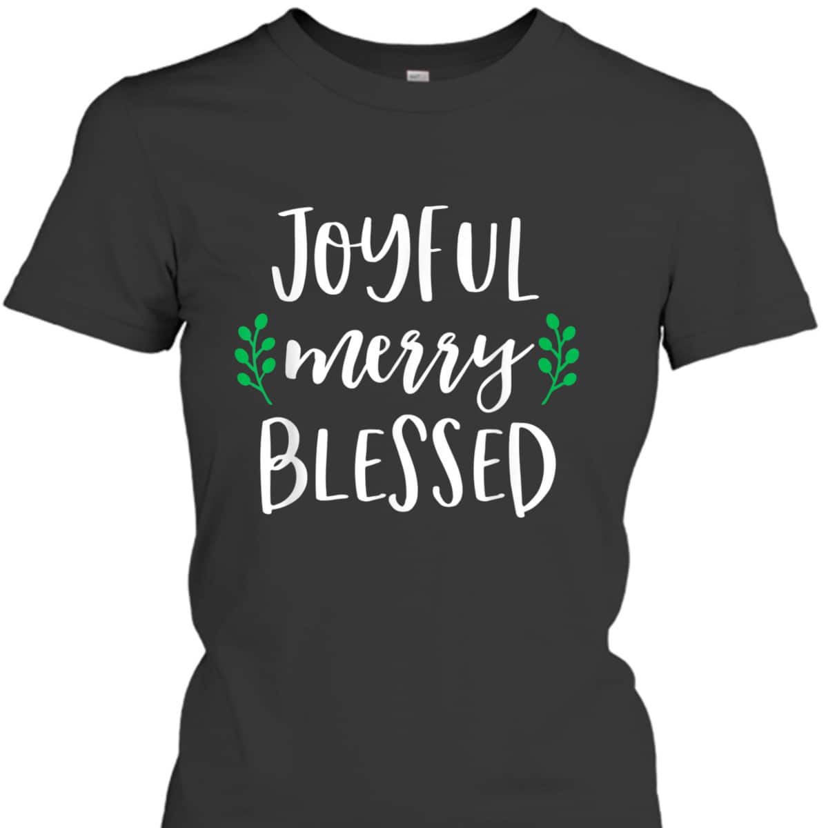 Cute Christmas Girls Joyful Merry Blessed XMas Christian T-Shirt