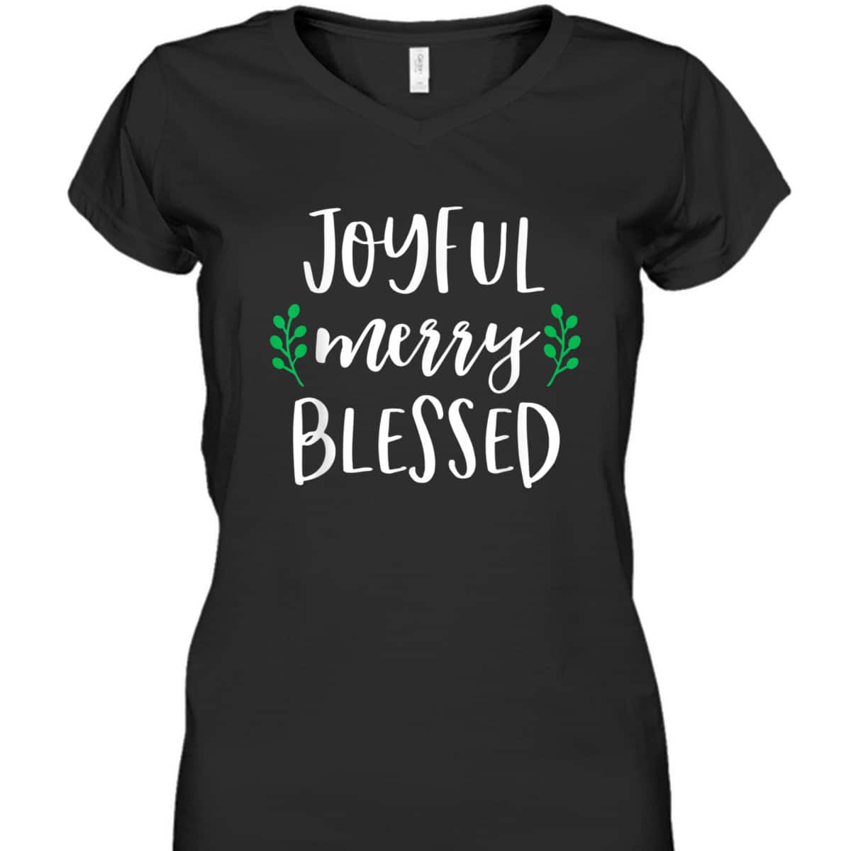 Cute Christmas Girls Joyful Merry Blessed XMas Christian T-Shirt