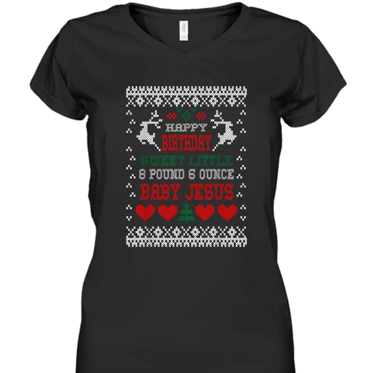 Happy Birthday 8 Pound 6 Ounce Baby Jesus Christmas T-Shirt Happy Birthday 8 Pound 6 Ounce Baby Jesus Christmas T-Shirt
