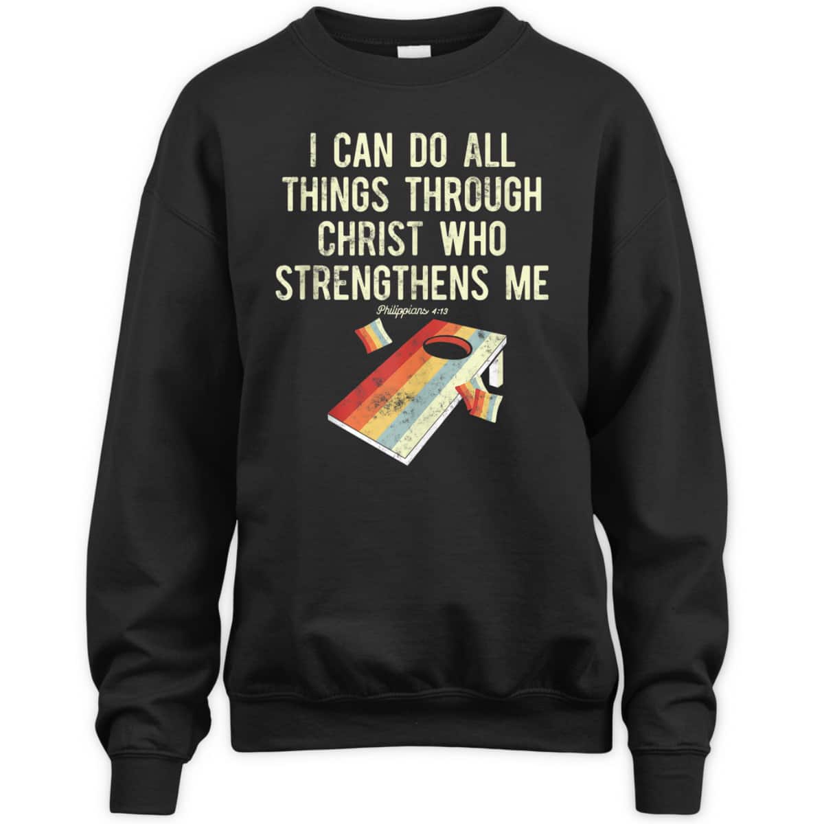 Christian Cornhole Game I Can Do All Things Philippians 4:13 Bible Verse T-Shirt Christian Cornhole Game I Can Do All Things Philippians 4:13 Bible Verse T-Shirt