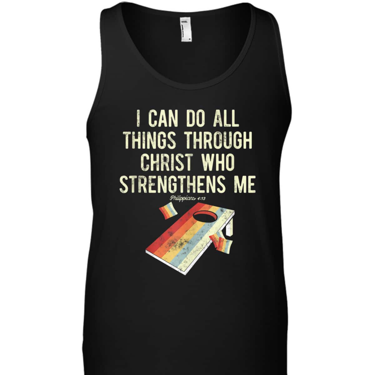 Christian Cornhole Game I Can Do All Things Philippians 4:13 Bible Verse T-Shirt Christian Cornhole Game I Can Do All Things Philippians 4:13 Bible Verse T-Shirt