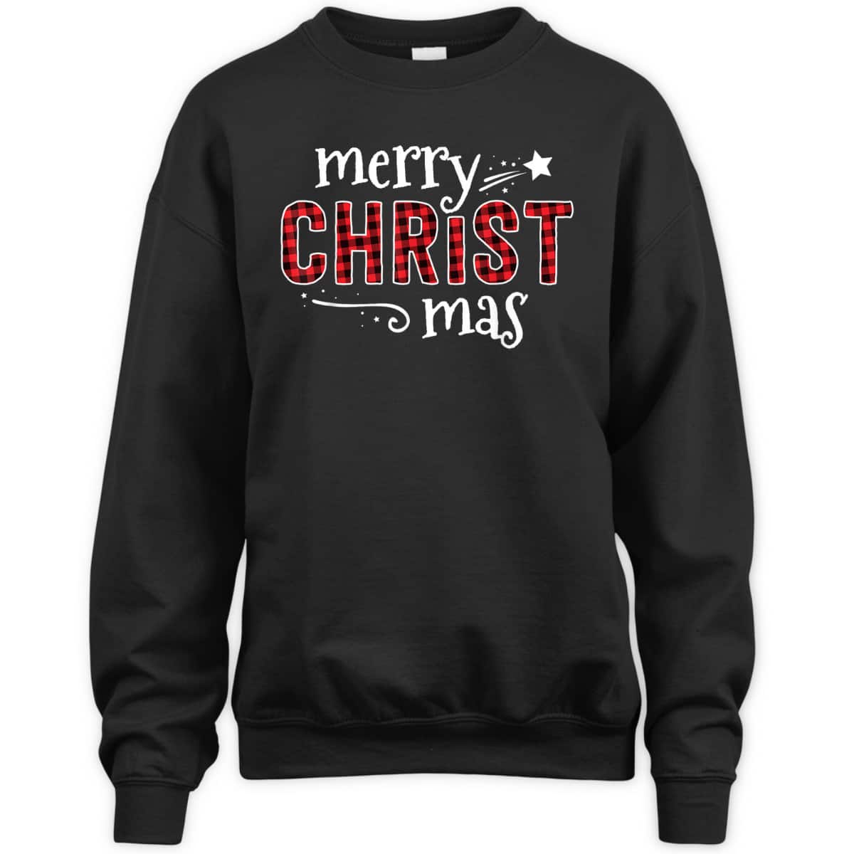 Buffalo Plaid Merry Christ Mas Christmas Christian T-Shirt