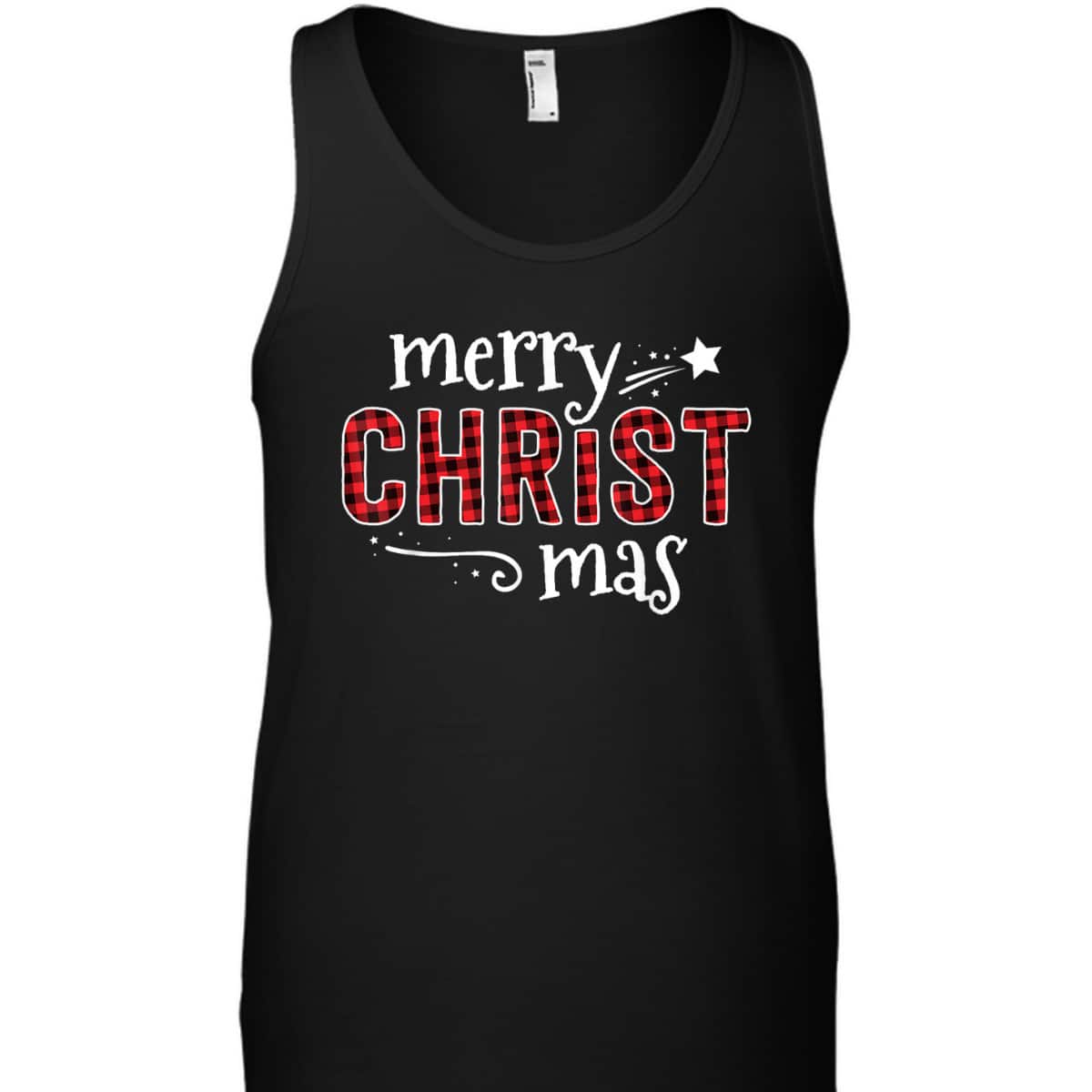 Buffalo Plaid Merry Christ Mas Christmas Christian T-Shirt