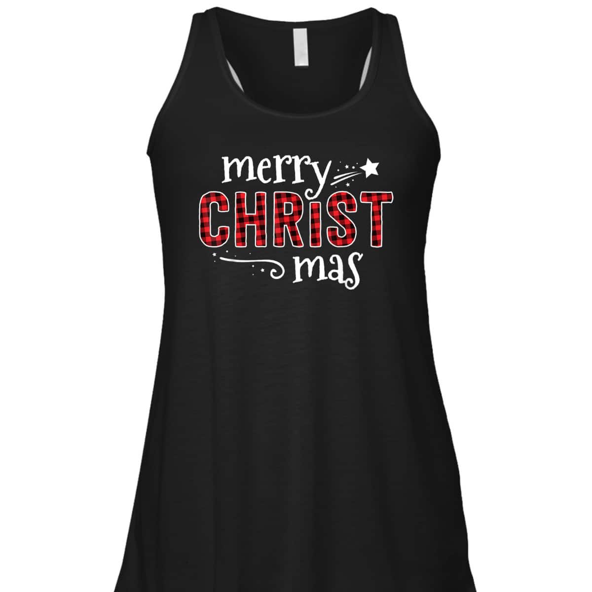 Buffalo Plaid Merry Christ Mas Christmas Christian T-Shirt
