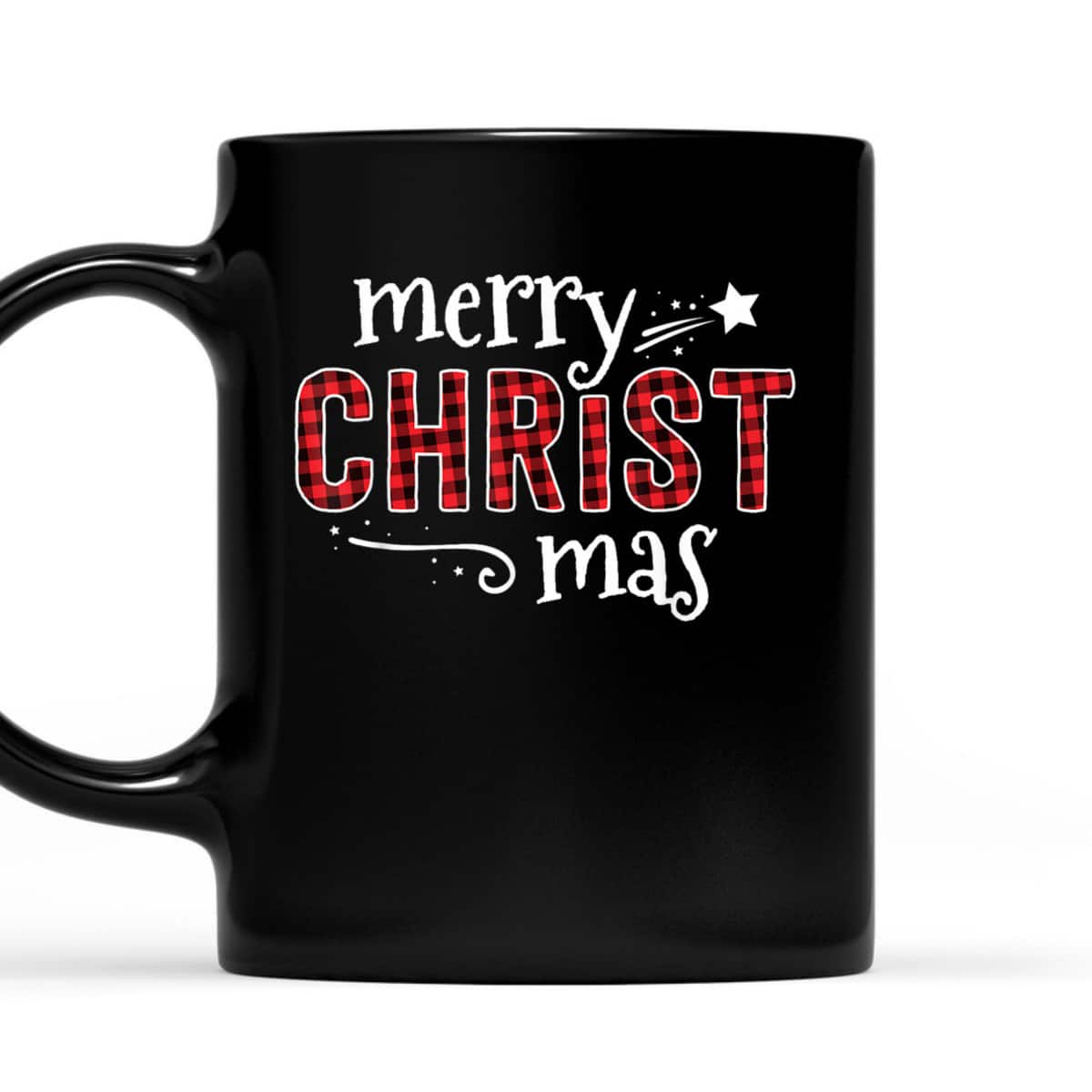 Buffalo Plaid Merry Christ Mas Christmas Christian T-Shirt