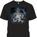 True Story Christian Christmas Jesus Manger Nativity Art T-Shirt