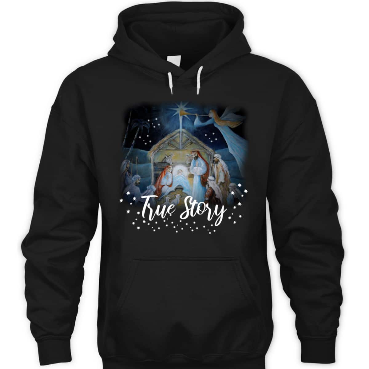 True Story Christian Christmas Jesus Manger Nativity Art T-Shirt