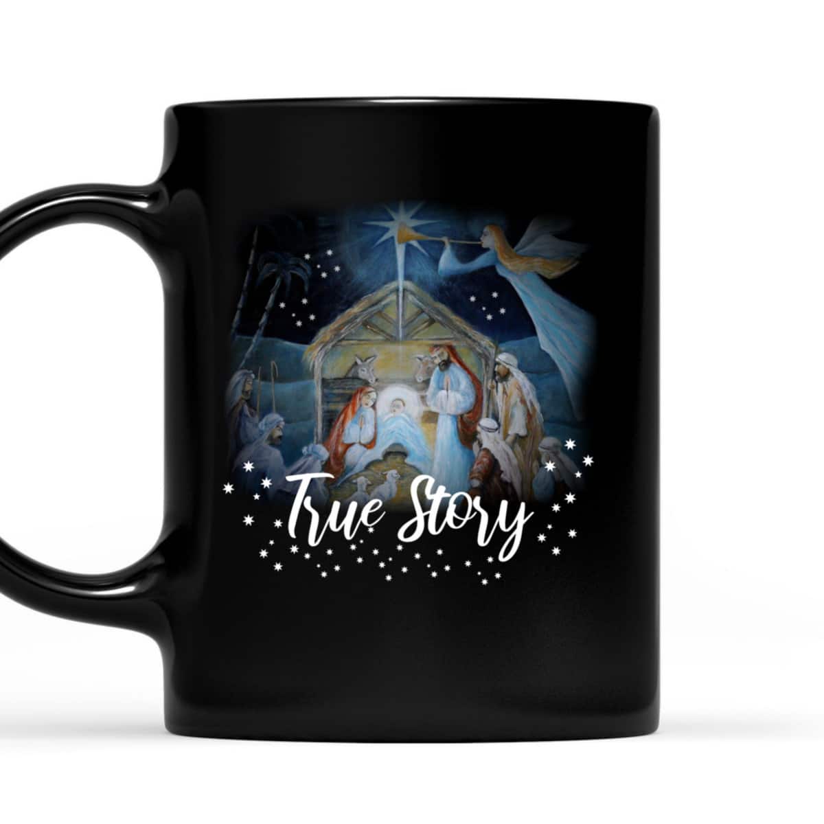 True Story Christian Christmas Jesus Manger Nativity Art T-Shirt