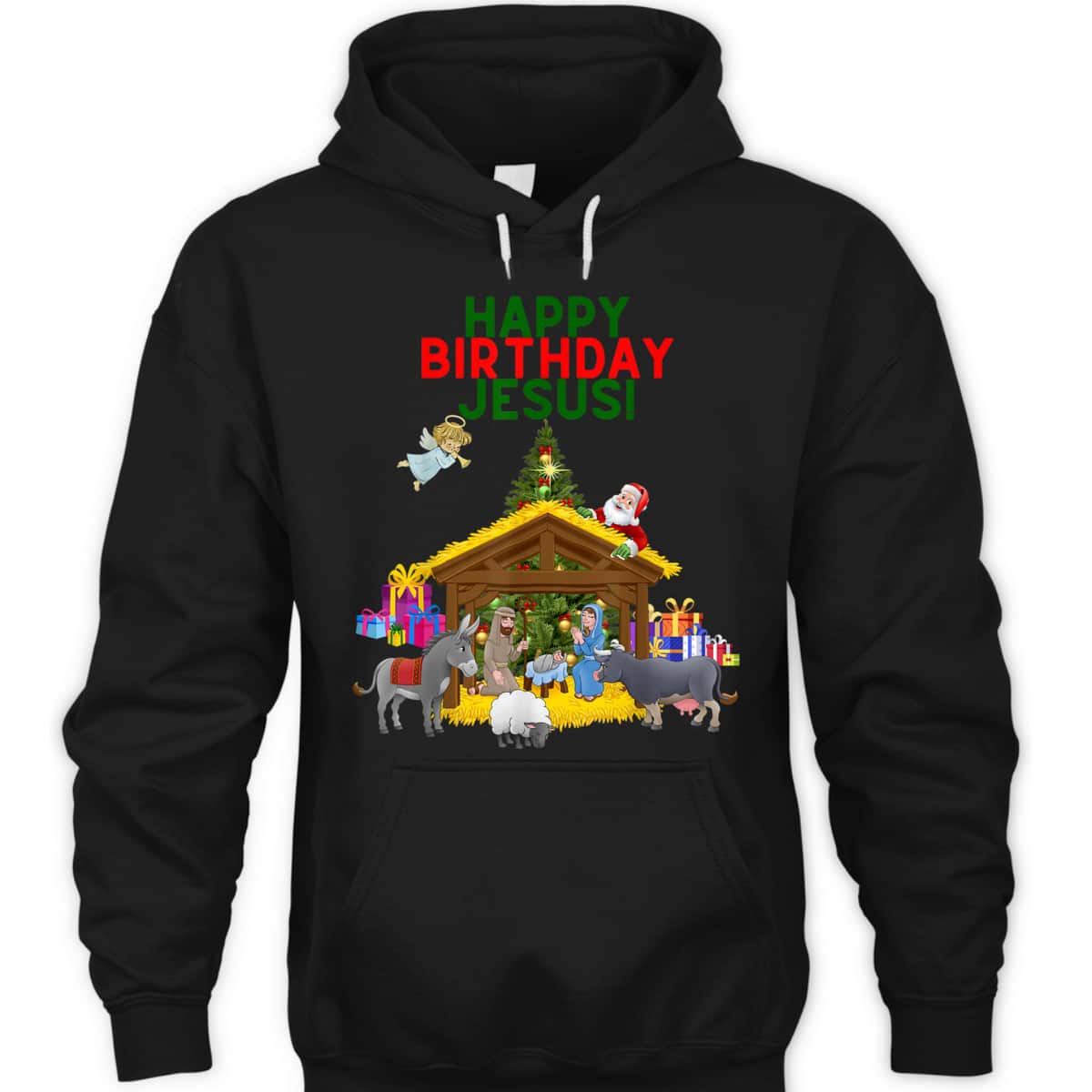 Merry Christmas Christian Happy Birthday Jesus Christ Xmas T-Shirt