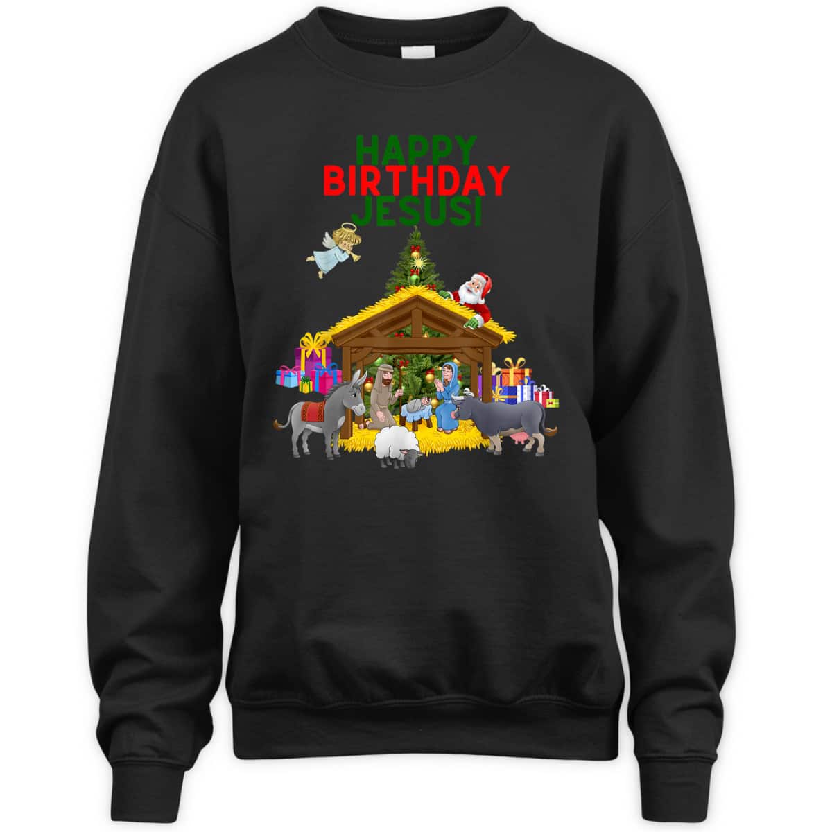 Merry Christmas Christian Happy Birthday Jesus Christ Xmas T-Shirt