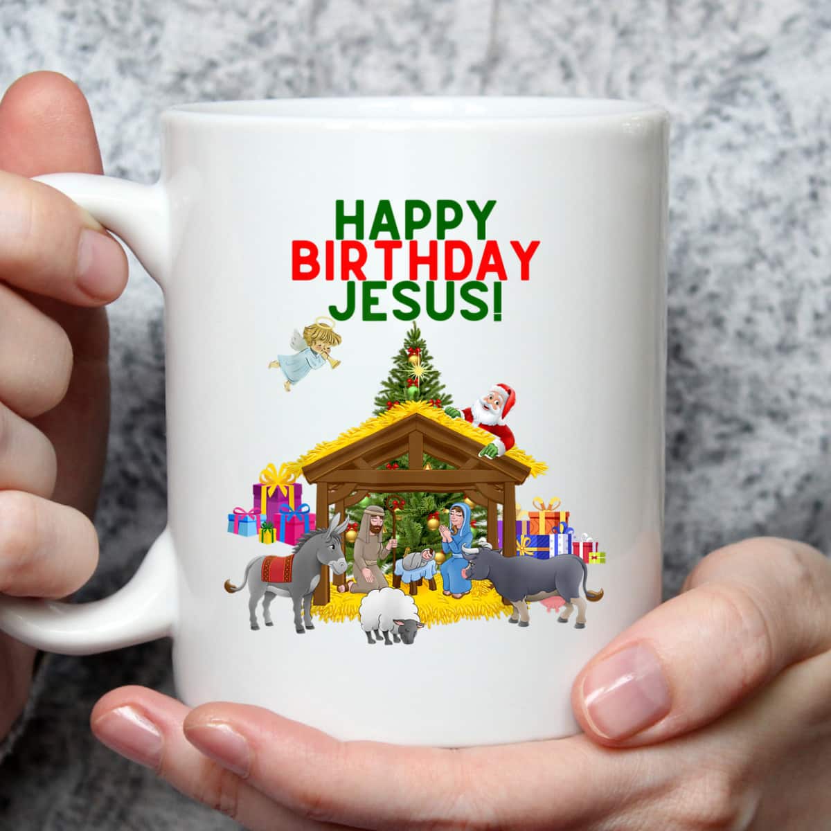 Merry Christmas Christian Happy Birthday Jesus Christ Xmas T-Shirt