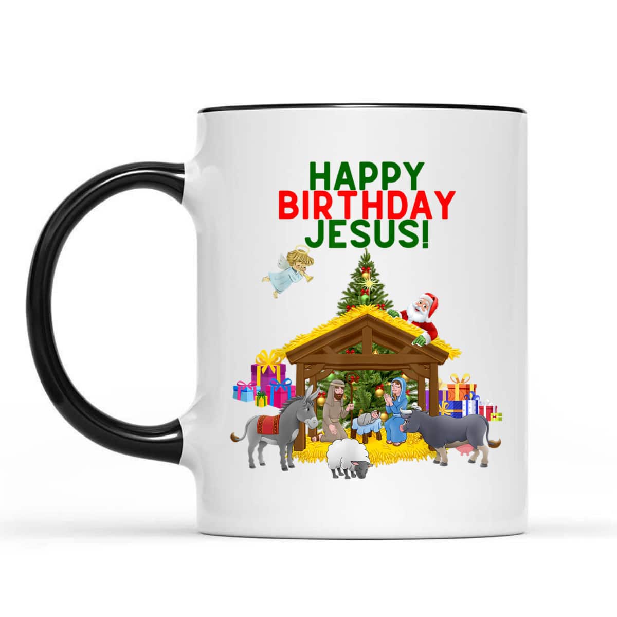 Merry Christmas Christian Happy Birthday Jesus Christ Xmas T-Shirt