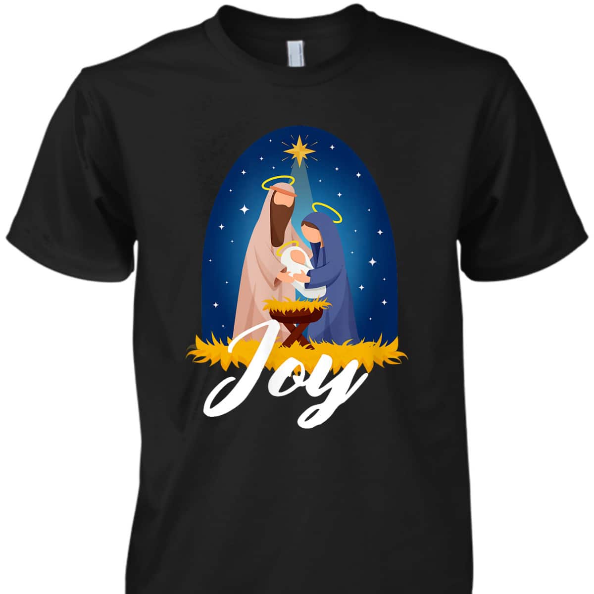 Joy Christmas Advent Nativity Scene North Star T-Shirt