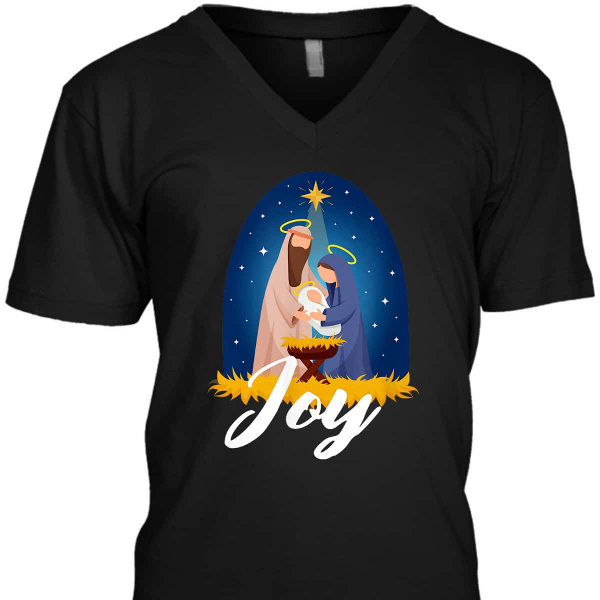 Joy Christmas Advent Nativity Scene North Star T-Shirt