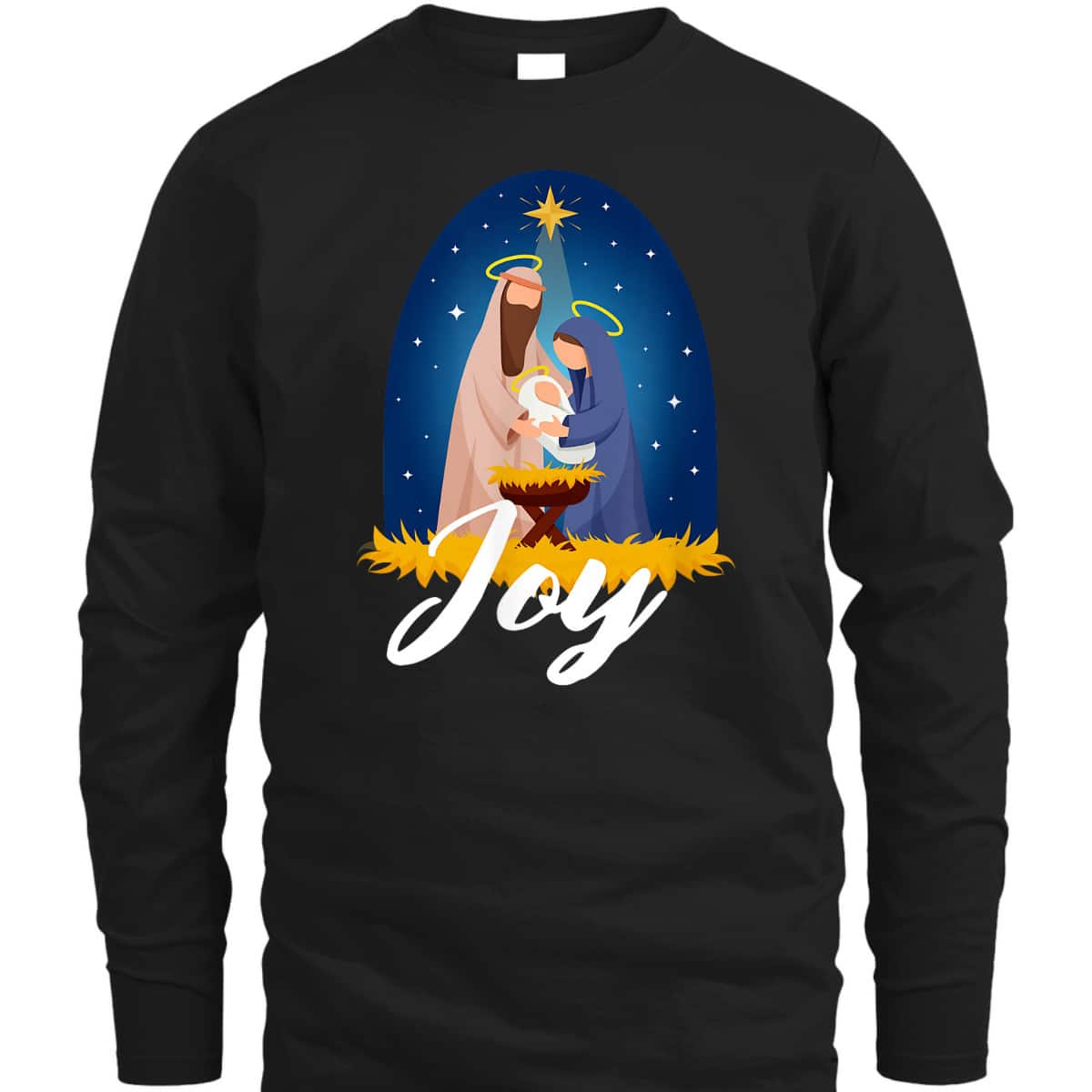 Joy Christmas Advent Nativity Scene North Star T-Shirt