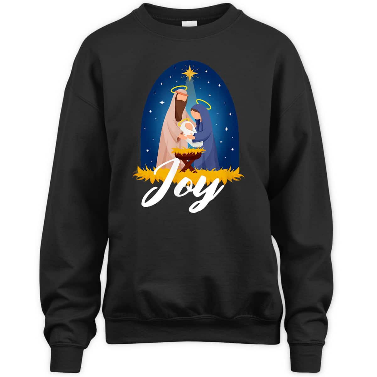 Joy Christmas Advent Nativity Scene North Star T-Shirt