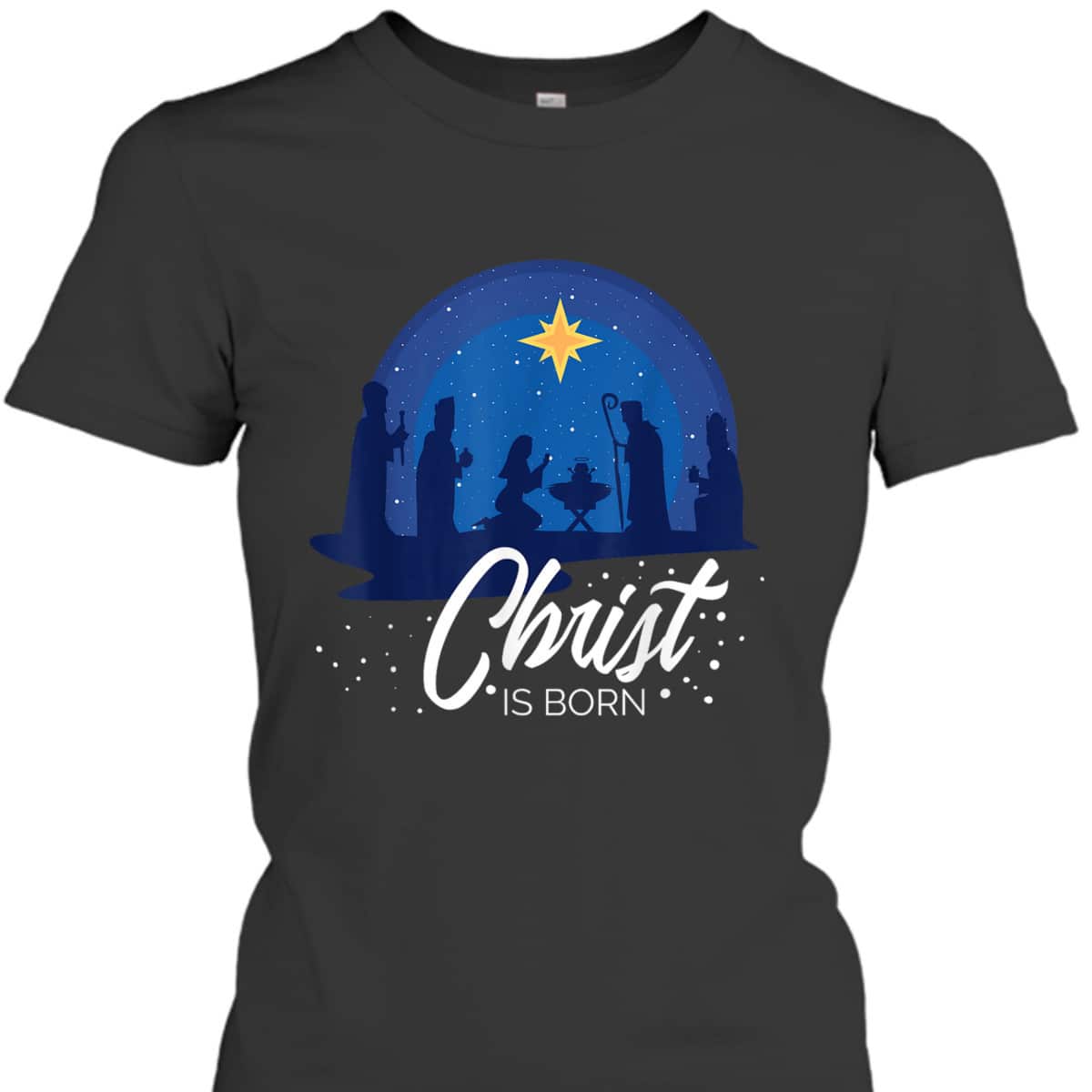 Christ Is Born Bible First Christmas Holiday Jesus Birthday T-Shirt