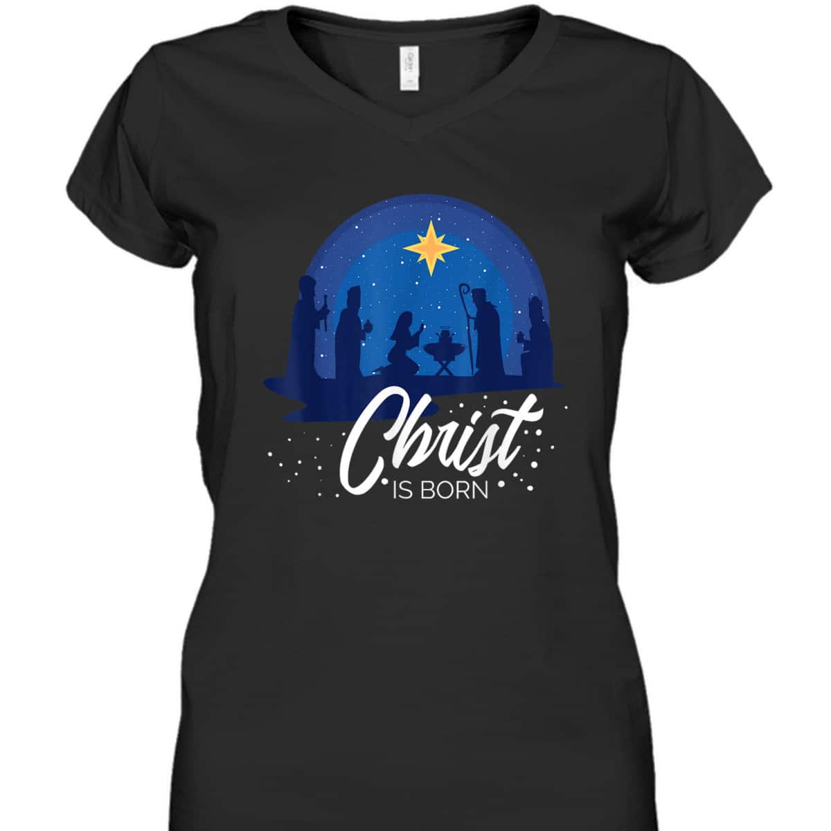 Christ Is Born Bible First Christmas Holiday Jesus Birthday T-Shirt
