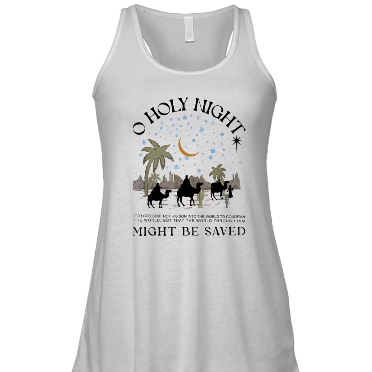 Christian Xmas Holy Night True Story Nativity Bible Verse Might He Saved T-Shirt Christian Xmas Holy Night True Story Nativity Bible Verse Might He Saved T-Shirt