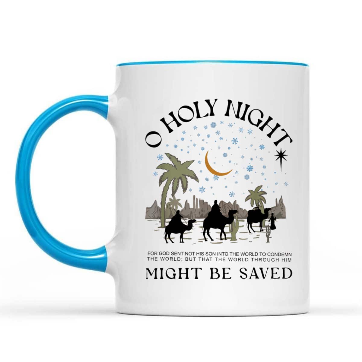 Christian Xmas Holy Night True Story Nativity Bible Verse Might He Saved T-Shirt Christian Xmas Holy Night True Story Nativity Bible Verse Might He Saved T-Shirt