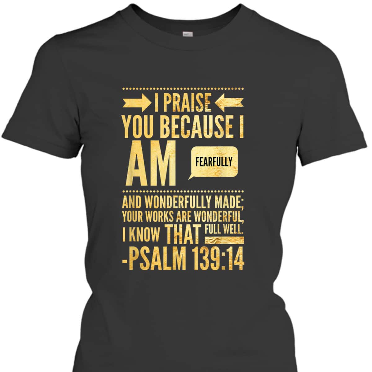 I Am Fearfully And Wonderfully Made Psalms Christian T-Shirt