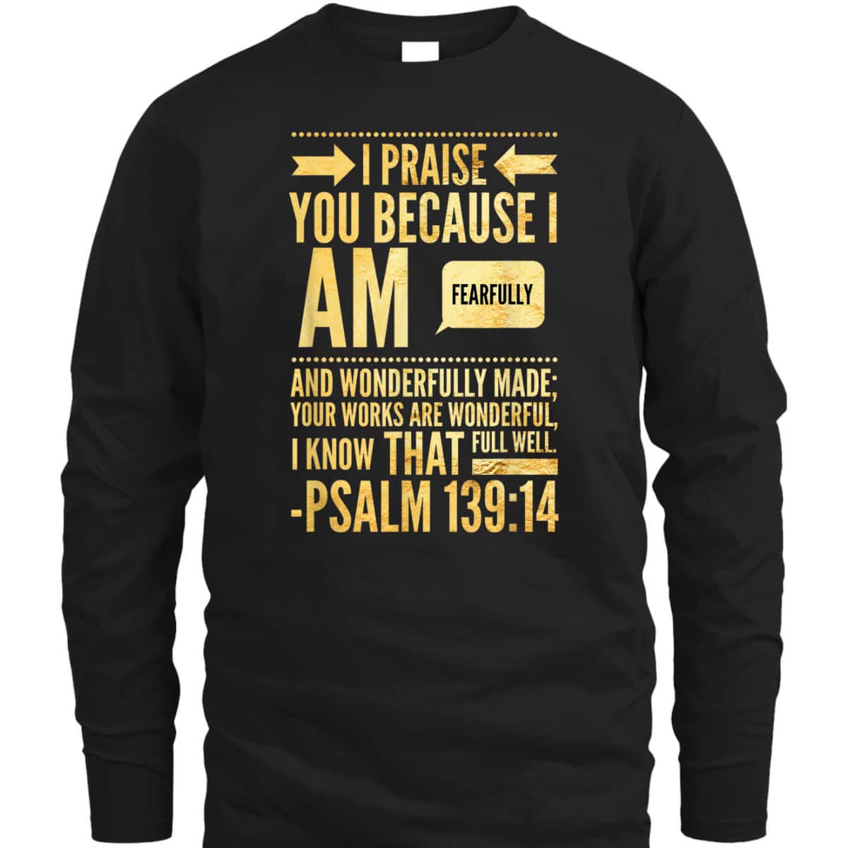 I Am Fearfully And Wonderfully Made Psalms Christian T-Shirt