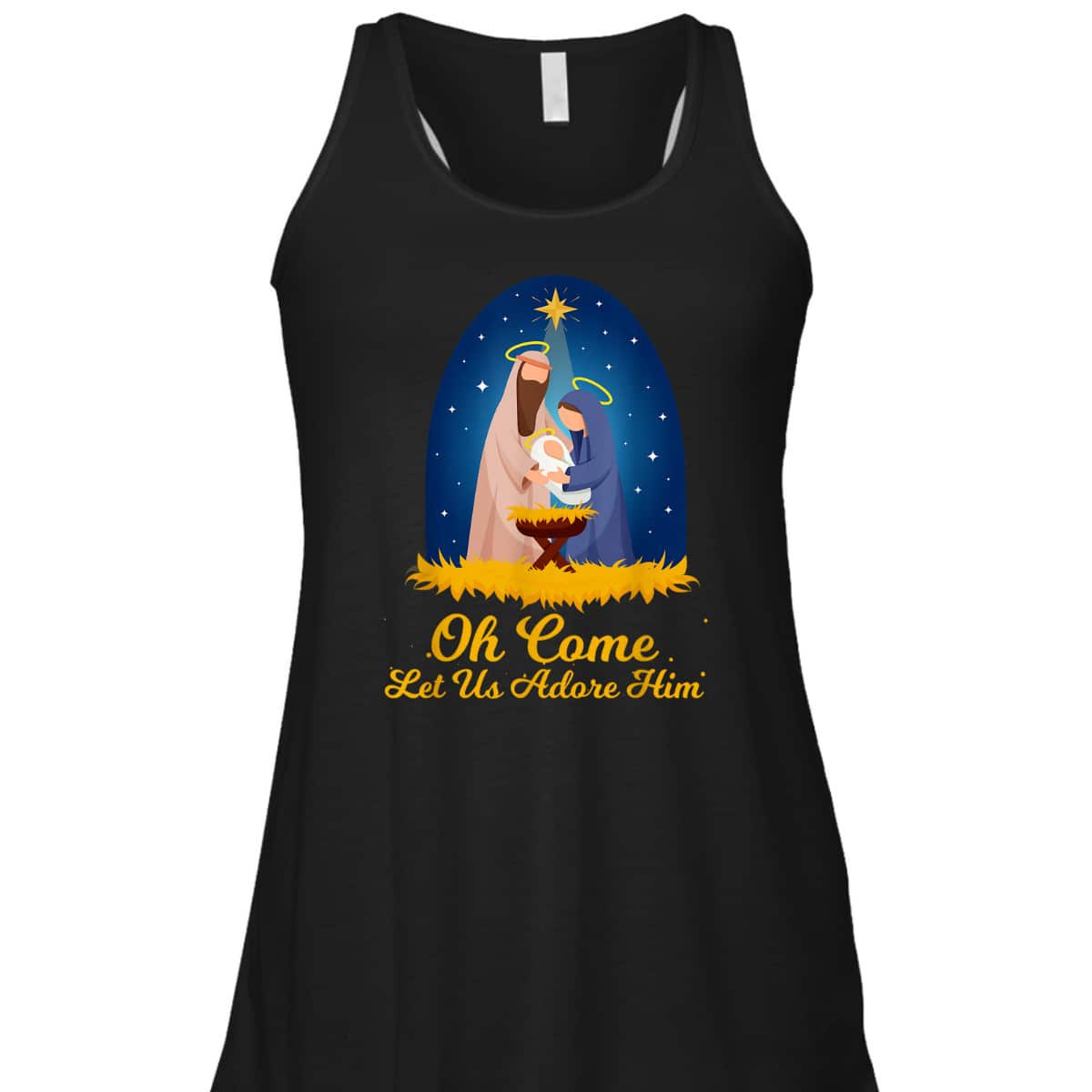 Let Us Adore Him Christmas Advent Nativity Scene North T-Shirt Let Us Adore Him Christmas Advent Nativity Scene North T-Shirt