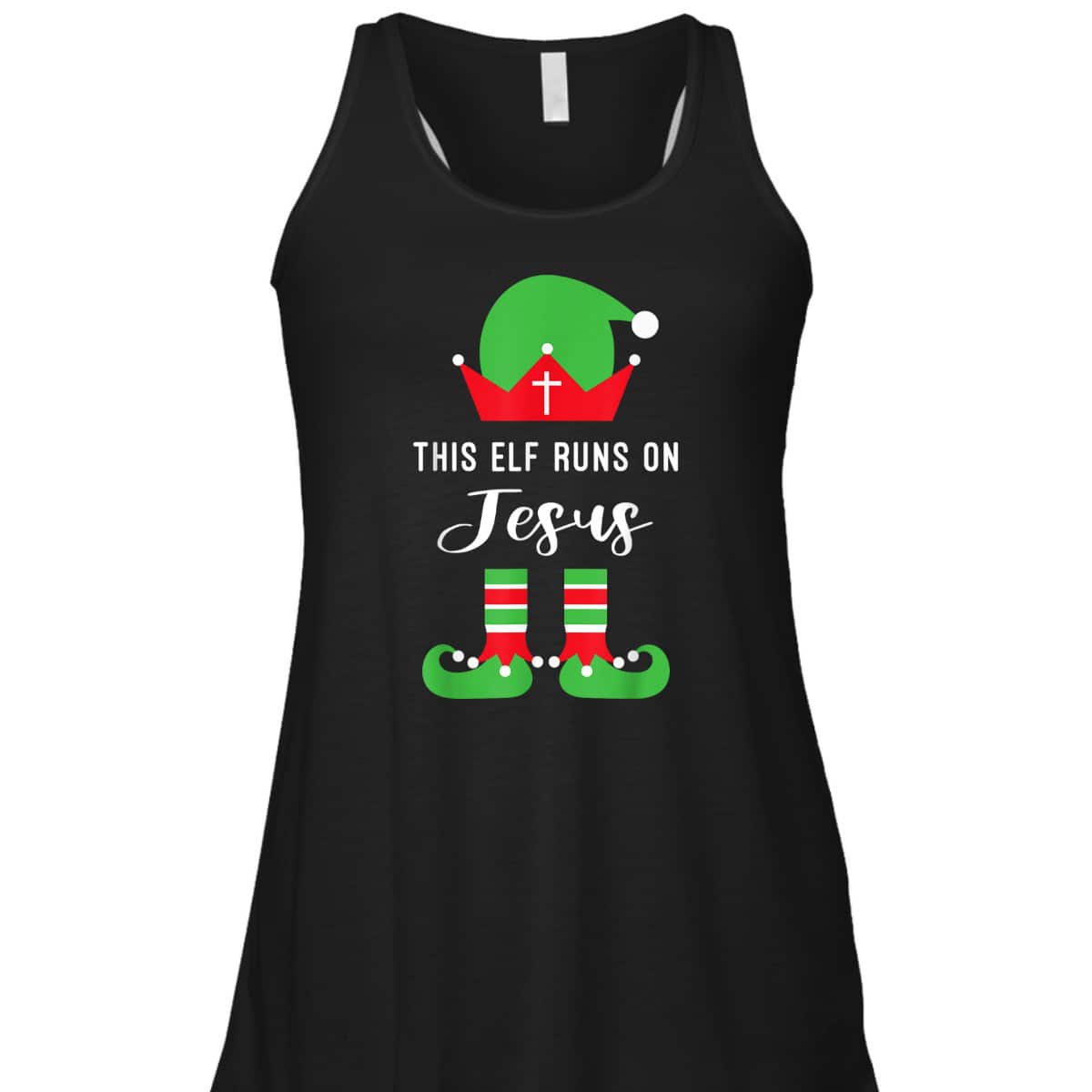 This Elf Runs On Jesus Christian Religious Christmas T-Shirt This Elf Runs On Jesus Christian Religious Christmas T-Shirt