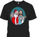 Christmas Eggnog Santa Claus And Jesus Christ T-Shirt Christmas Eggnog Santa Claus And Jesus Christ T-Shirt