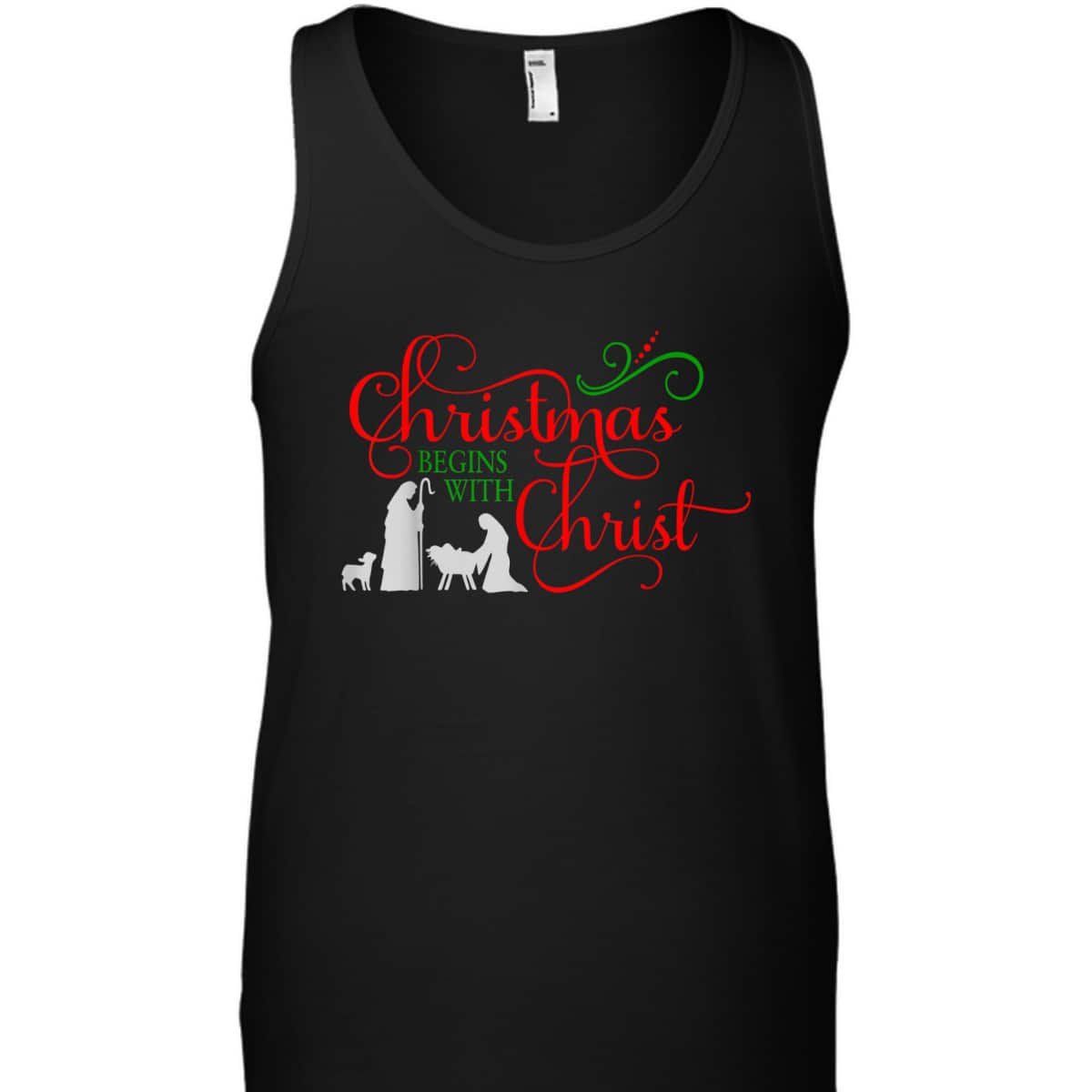 Christmas Begins With Christ Xmas T-Shirt For Christians