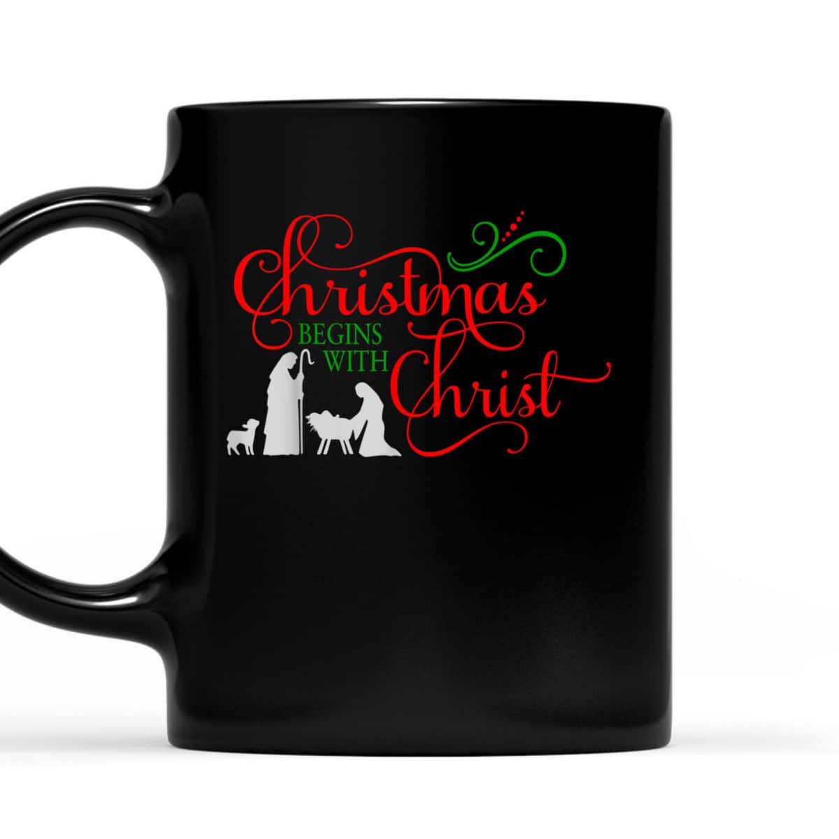 Christmas Begins With Christ Xmas T-Shirt For Christians