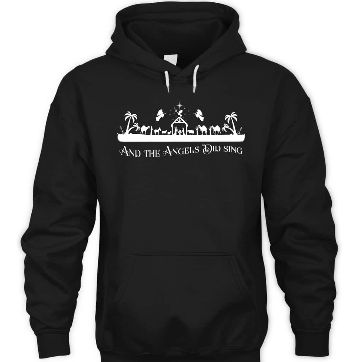 Christian Nativity And The Angels Did Sing Christmas Religious T-Shirt