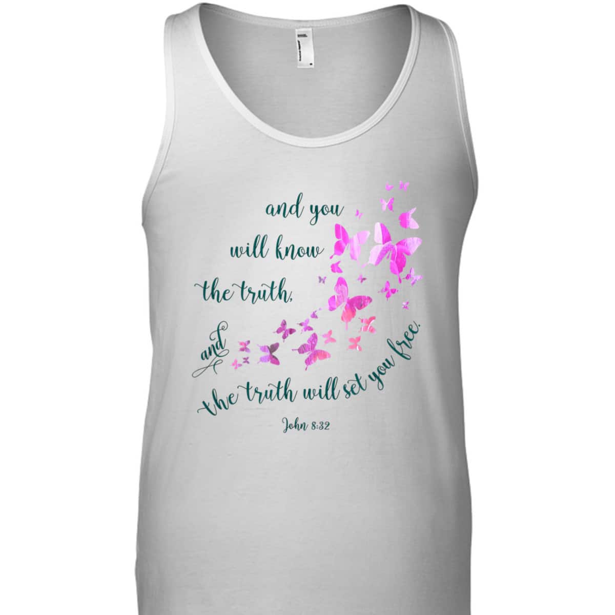 Christian Bible Verse Butterfly The Truth Will Set You Free John 8:32 T-Shirt Christian Bible Verse Butterfly The Truth Will Set You Free John 8:32 T-Shirt