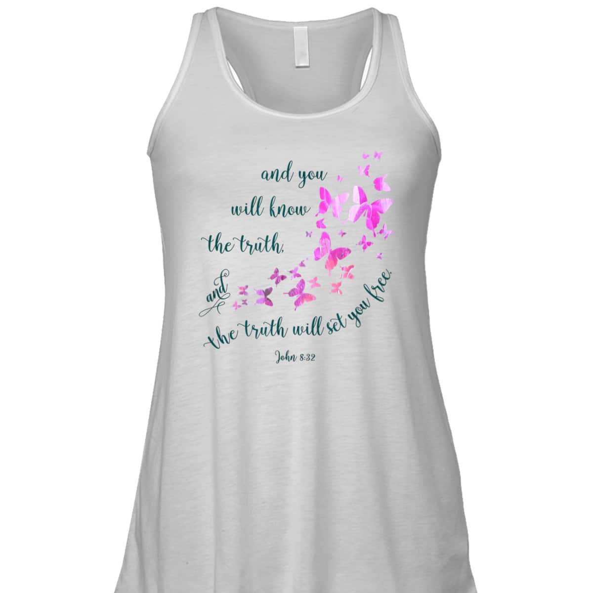 Christian Bible Verse Butterfly The Truth Will Set You Free John 8:32 T-Shirt