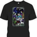 Nativity Stain Glass Christmas Xmas Jesus God Faith T-Shirt