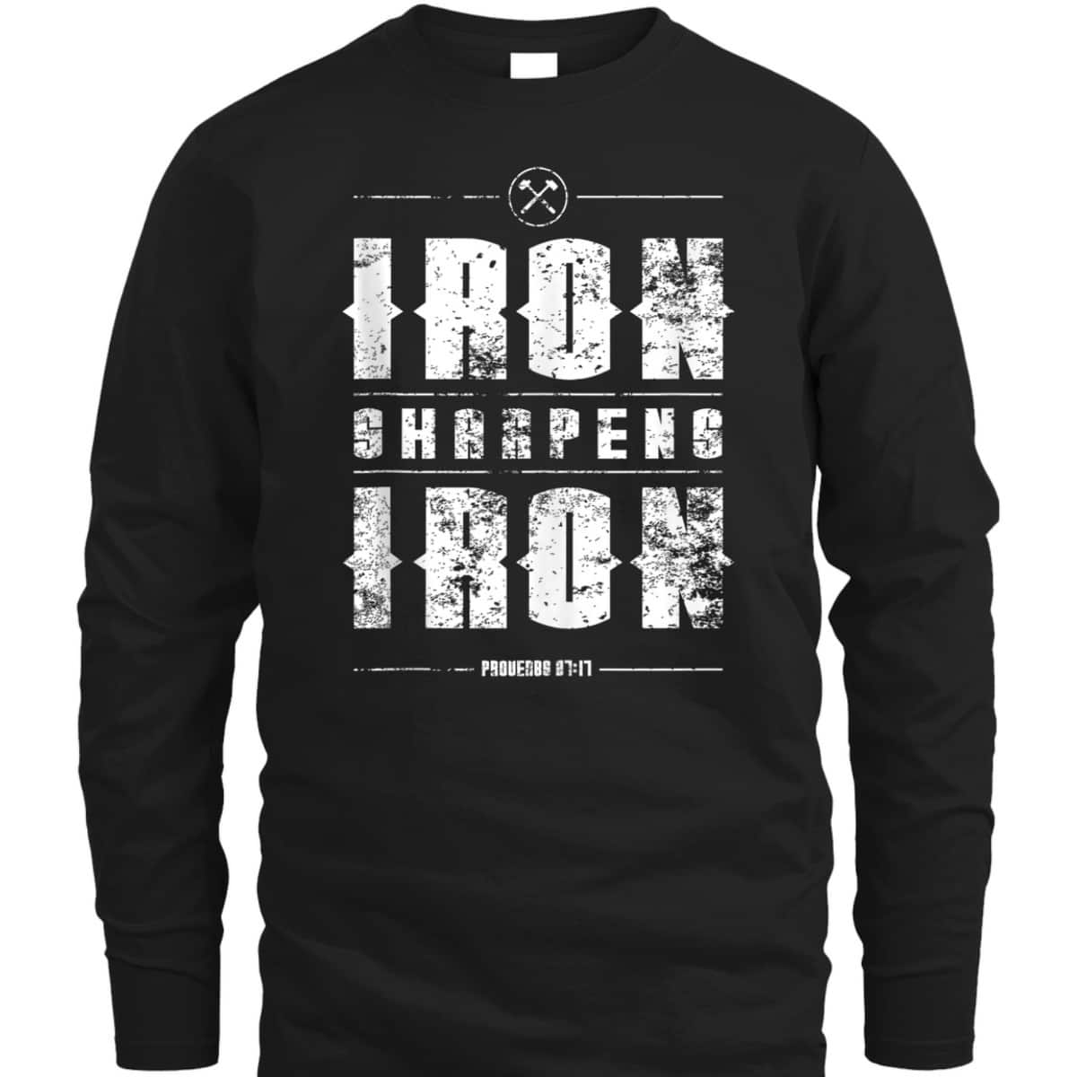 Iron Sharpens Iron Proverbs Christian Bible Verse Religious T-Shirt