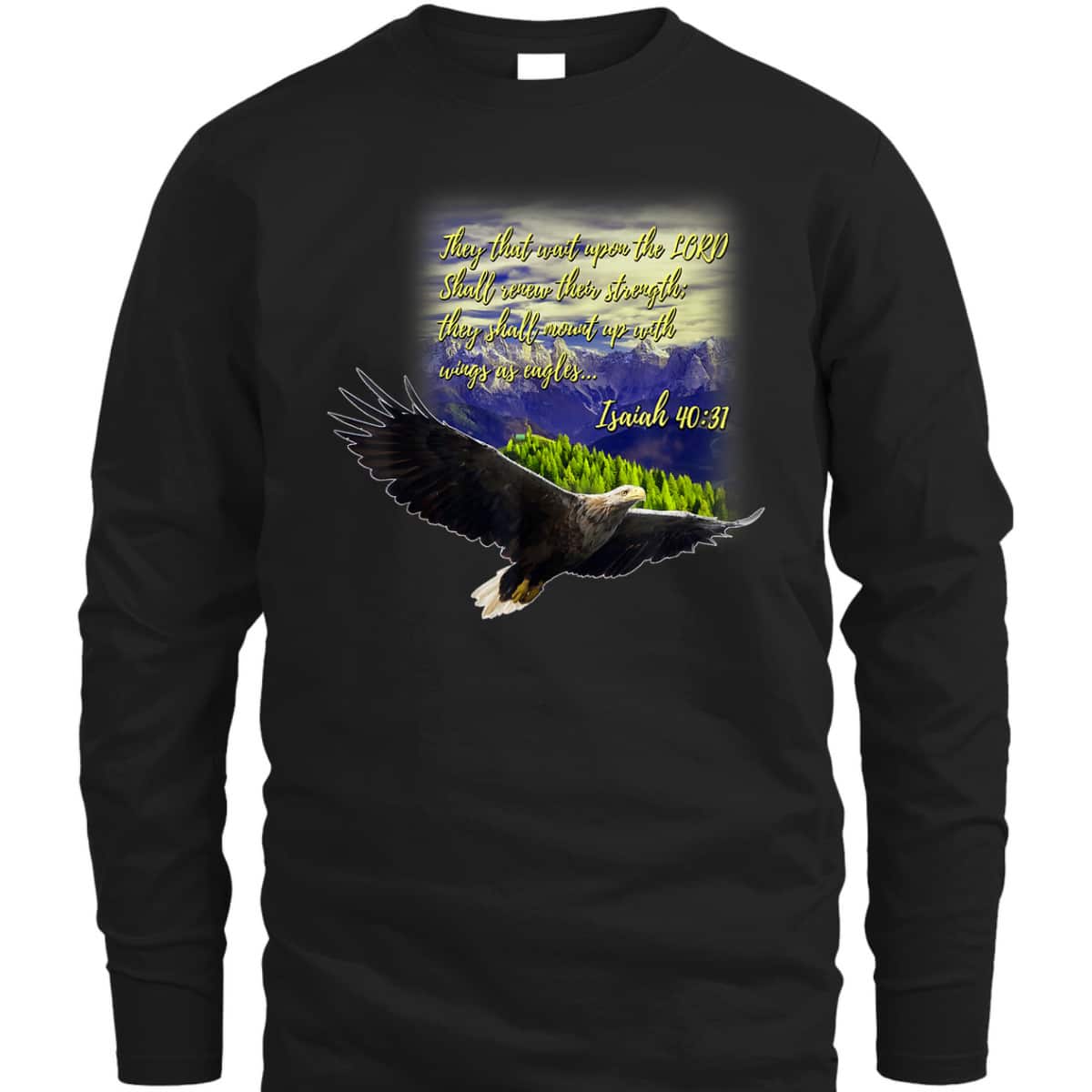 Mount Up WIth Wings As Eagles Christian Bible Verse Isaiah 40:31 T-Shirt