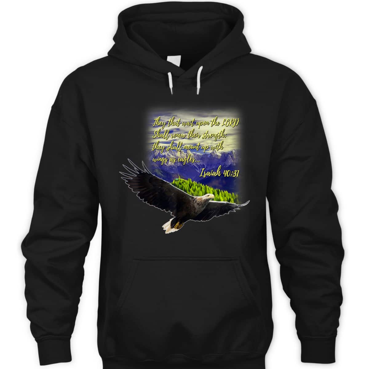Mount Up WIth Wings As Eagles Christian Bible Verse Isaiah 40:31 T-Shirt