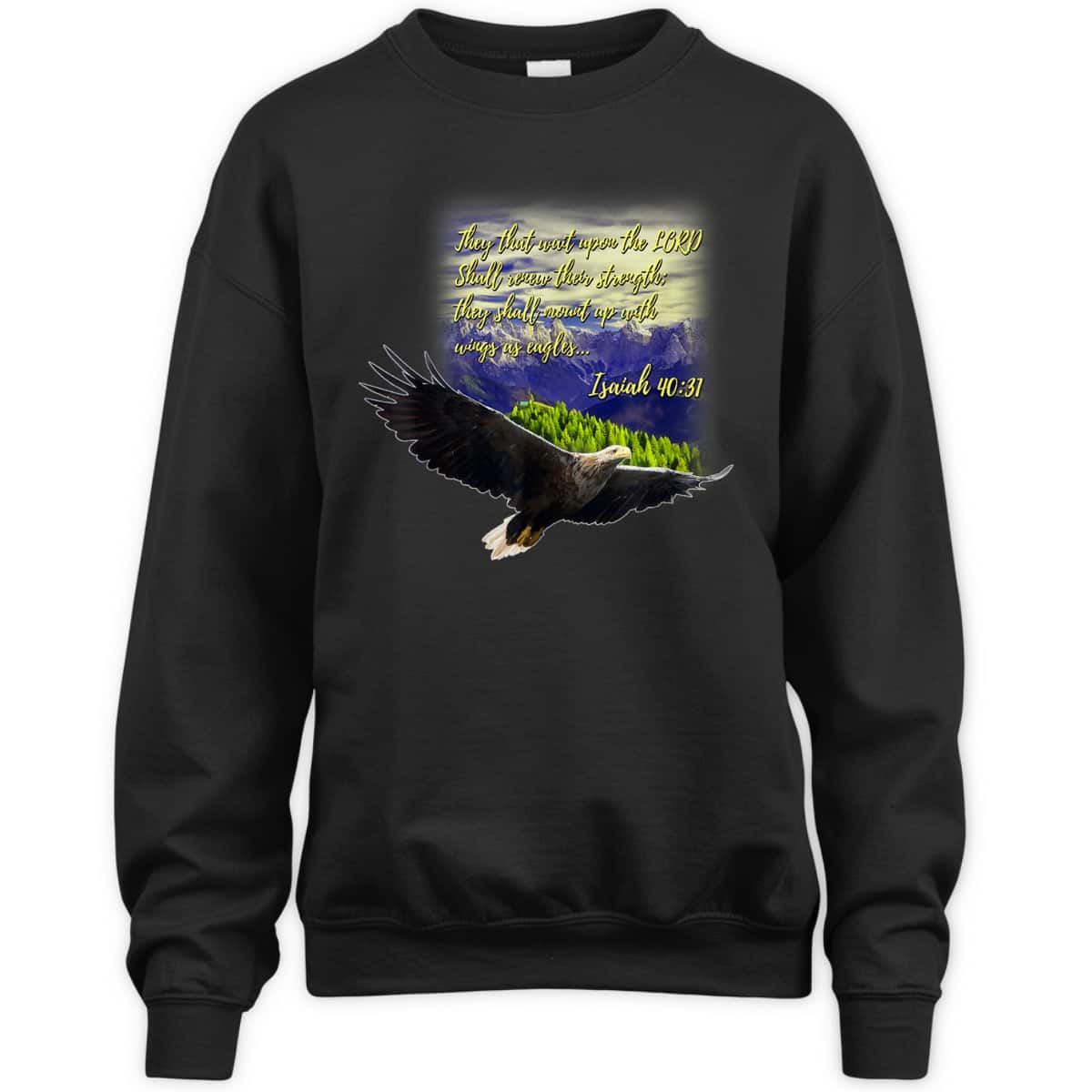 Mount Up WIth Wings As Eagles Christian Bible Verse Isaiah 40:31 T-Shirt